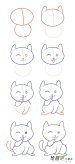 可爱的小猫简笔画步骤图片大全