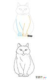 龙猫简笔画步骤图片大全