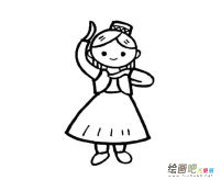 新疆民族舞简笔画步骤图片大全