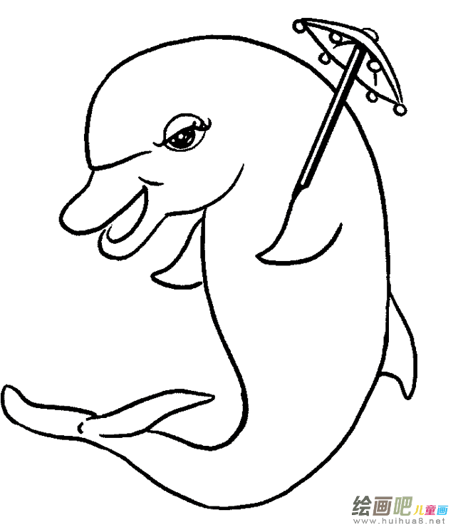 海豚简笔画图片大全大图