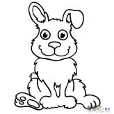 玉兔的简笔画素描画图片大全