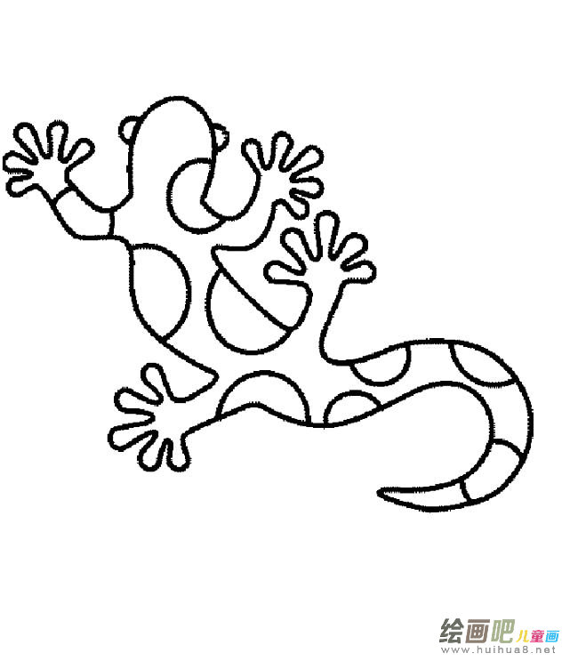 壁虎简笔画大全大图