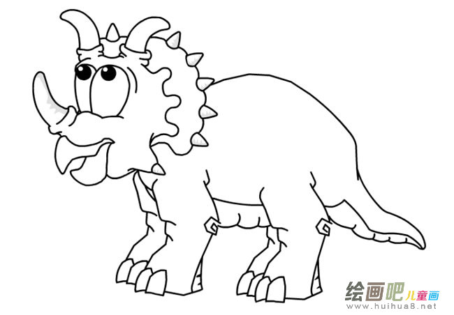 三角龙简笔画