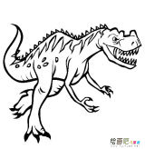 简单的儿童画恐龙简笔画图片