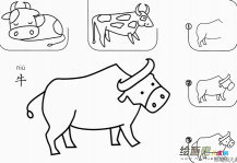 牛怎么画简笔画图片