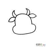 幼儿简笔画奶牛的画法步骤图