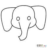 幼儿大象的简笔画画法步骤图