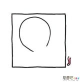 卡通章鱼简笔画四步画出