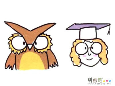 猫头鹰简笔画图片大全