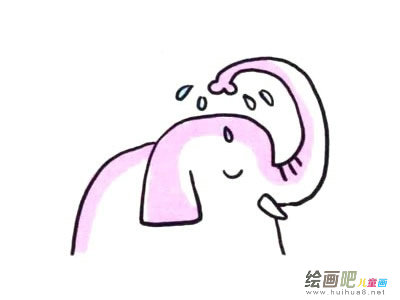 大象简笔画大全 四步画出涂色的大象简笔画步骤图