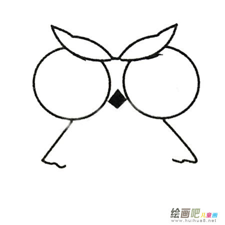 猫头鹰简笔画