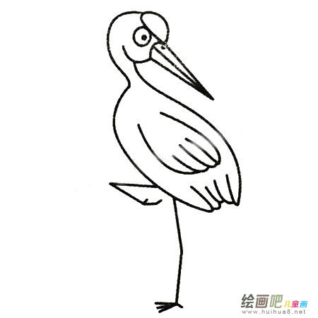 丹顶鹤简笔画