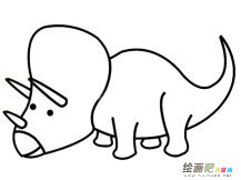 三角龙简笔画图片
