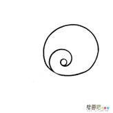 蜗牛简笔画涂色图片
