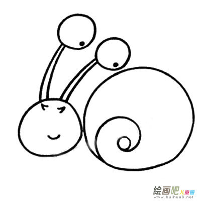 蜗牛简笔画