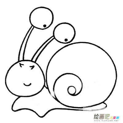 蜗牛简笔画
