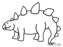 钉状龙简笔画彩色图片
