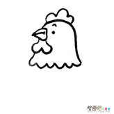 母鸡下蛋简笔画四步画出