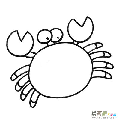 螃蟹简笔画