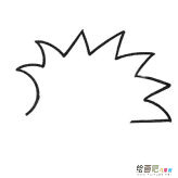 刺猬简笔画五步画出