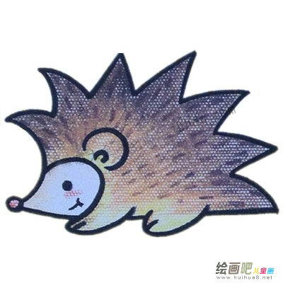 刺猬简笔画彩色图片