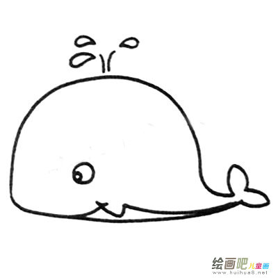 鲸鱼简笔画