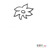 海葵简笔画五步画出