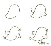 小鸟简笔画的画法步骤教程