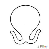 章鱼简笔画的画法步骤教程