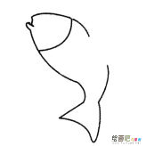 飞鱼简笔画的画法步骤教程