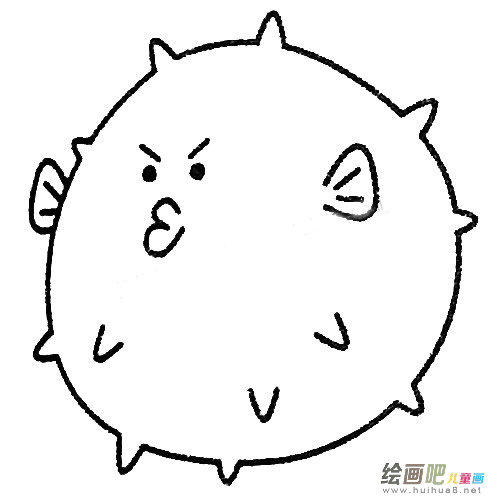 河豚简笔画图片大全