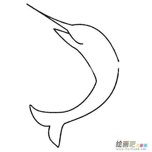 剑鱼简笔画