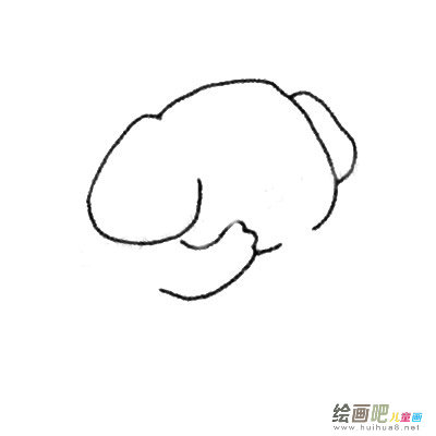 害羞的大象简笔画