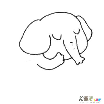 害羞的大象简笔画