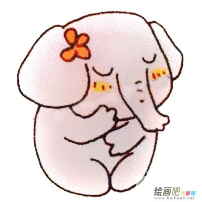 害羞的大象简笔画