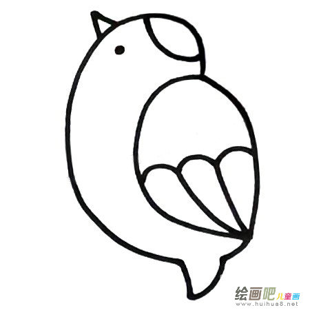 黄雀简笔画