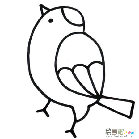 黄雀简笔画