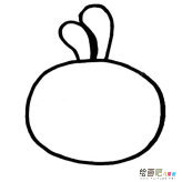 卡通兔子简笔画的画法步骤