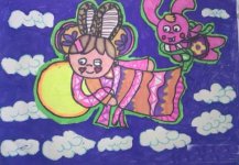 中秋节儿童画获奖作品欣赏