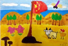 国庆节画画图片儿童画