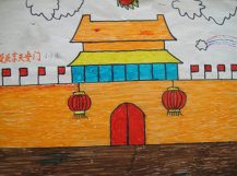 北京天安门儿童画