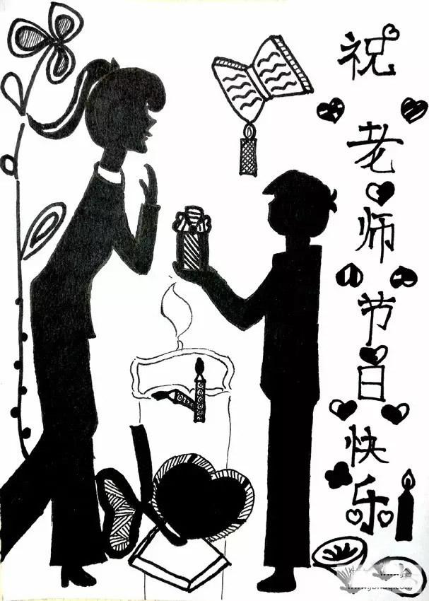关于教师节的儿童画 优秀儿童画获奖作品