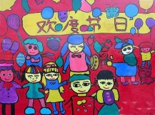 欢度国庆节儿童画绘画作品