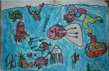 海底世界儿童画12岁作品