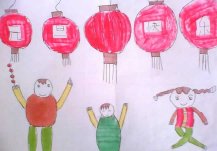 儿童画元旦快乐作品欣赏