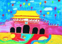 2018新年天安门广场儿童画