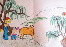 清明节儿童画优秀小学生作品