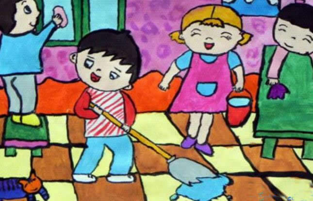 小学生五一劳动节题材儿童画简单的 - 五一爱劳动
