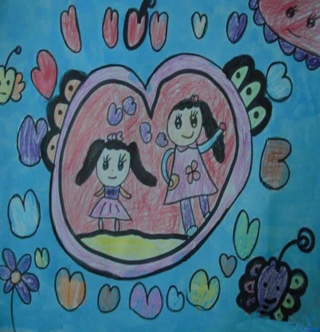 幼儿园大班我爱妈妈母亲节儿童画 - 怎么画母亲节图画