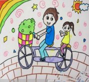 感恩父亲节绘画作品图片